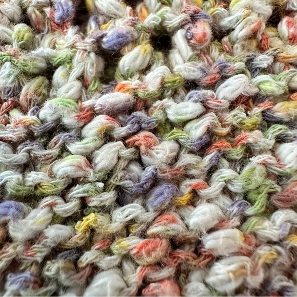 Cabi Multicolor Bouclé Knit Short Sleeve Summer Sweater Size M - Picture 13 of 14